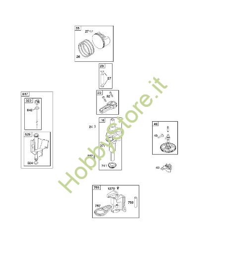 C - Albero a camme, albero motore, pistone, anelli, biella B&S - 21 €¦ 217802-3130-B1 brand Stihl
